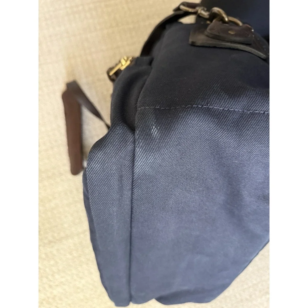 Filson 258 Rugged Twill Padded Computer Bag - Navy - Made In USA - Rare
